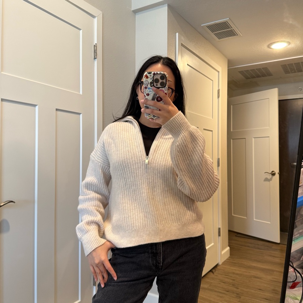 Everlane Half zip merino sweater